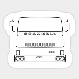 Scammell S26 classic lorry black outline graphic Sticker